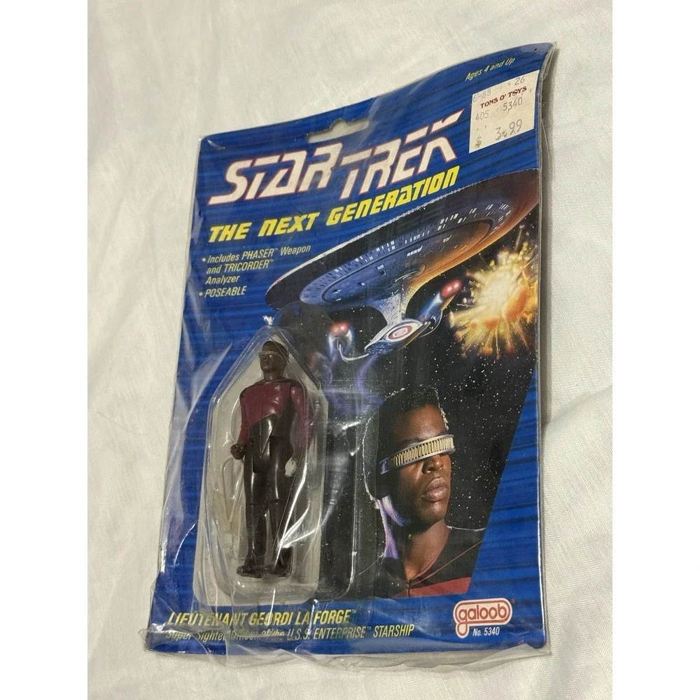 Vintage Galoob STAR TREK NEXT GENERATION LIEUTENANT‎ GEORDI LA FORGE 3.75 FIGURE